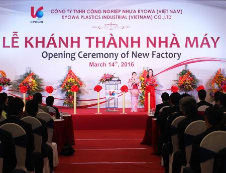 KCN Tràng Duệ: Khánh thành nhà máy Kyowa 20 triệu USD sản xuất lắp rắp các loại linh kiện nhựa 